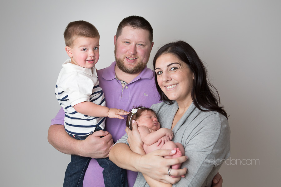 family of four newborn portrait