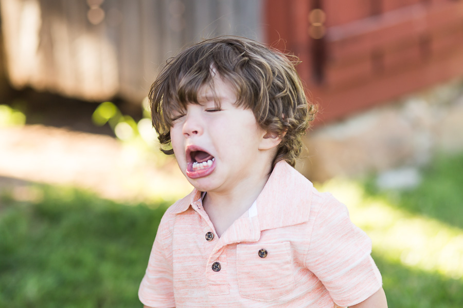 little boy crying