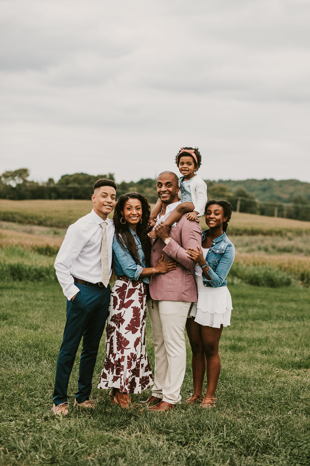 family of five portrait
