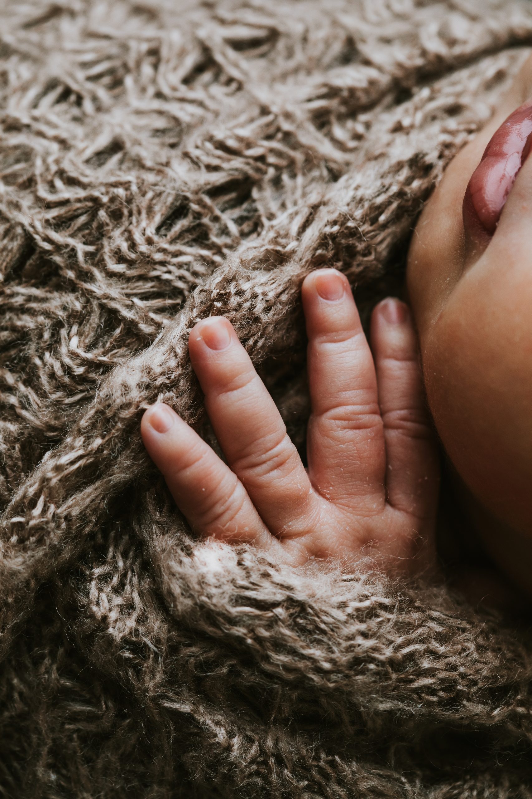 newborn macro tiny fingers