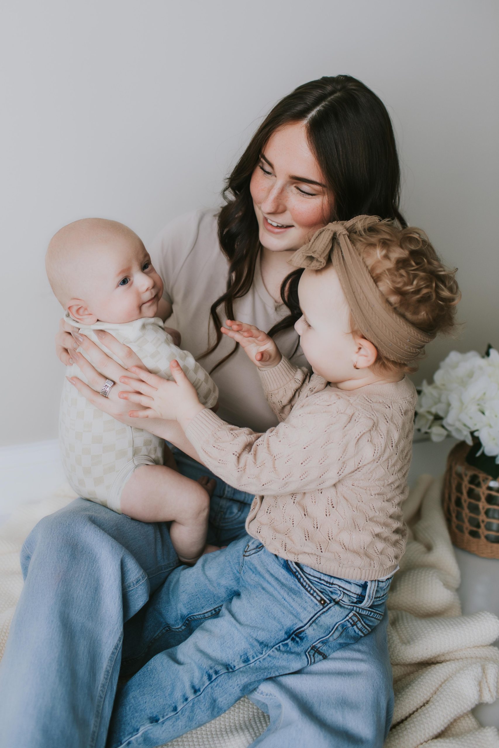 mother with two babies