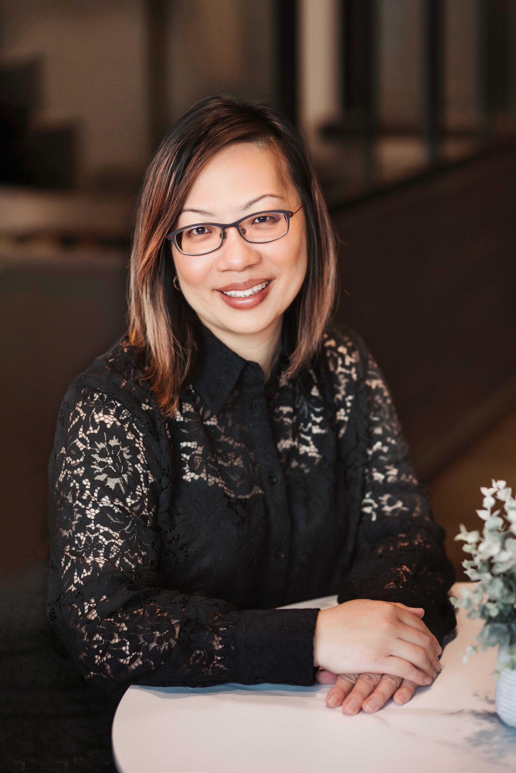 beautiful asian woman headshot