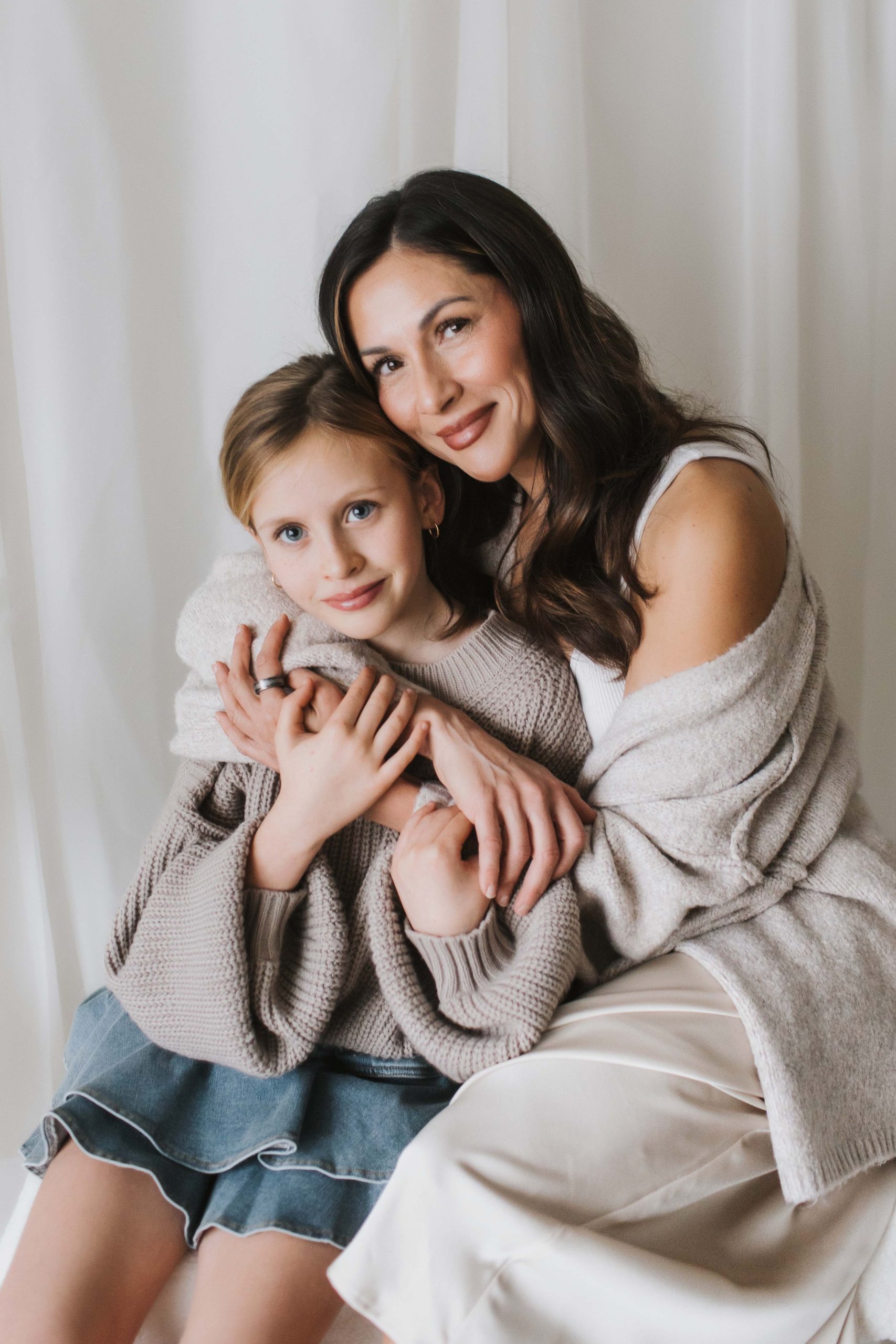 mother daughter smiling portrait
