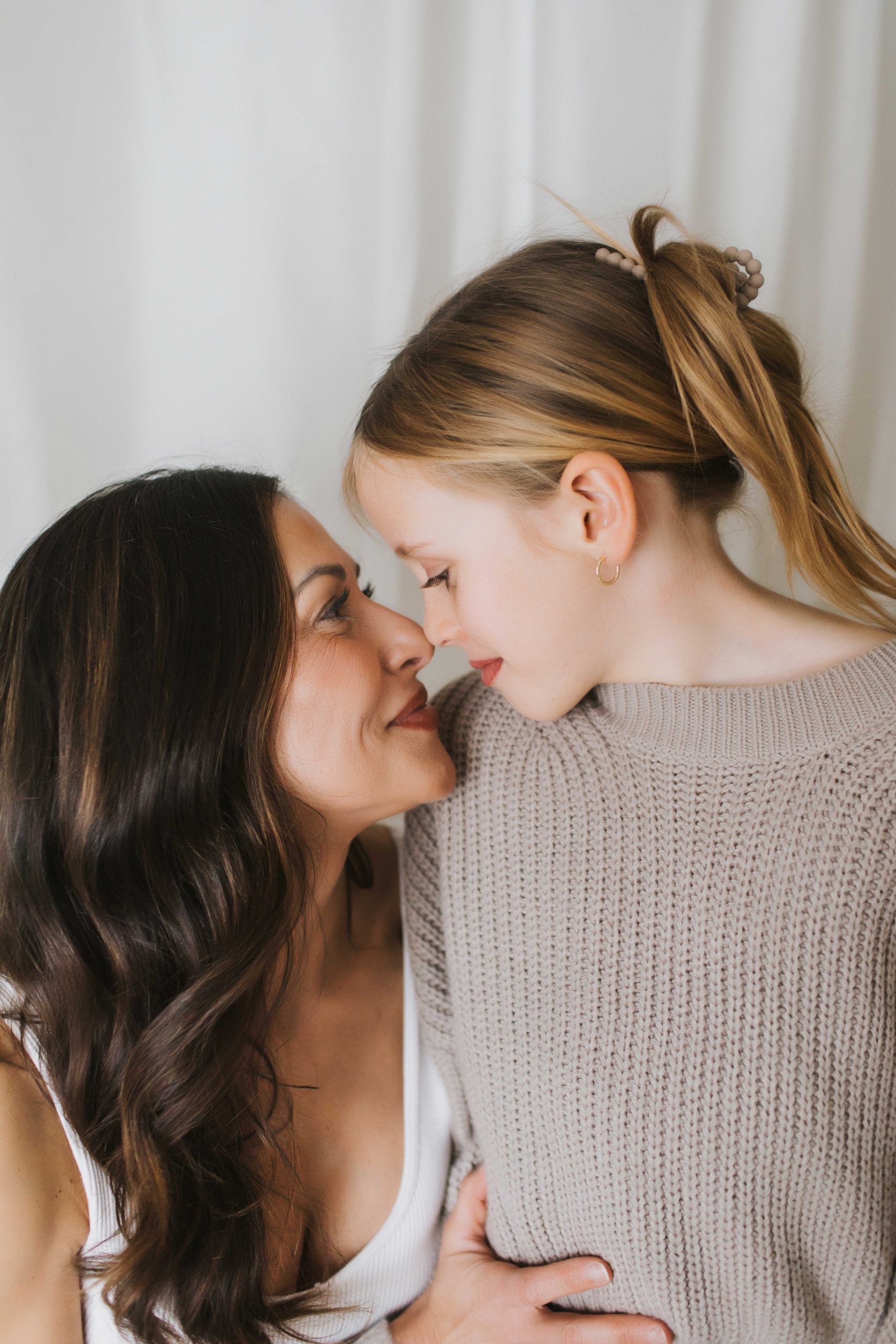 mother daughter nose to nose