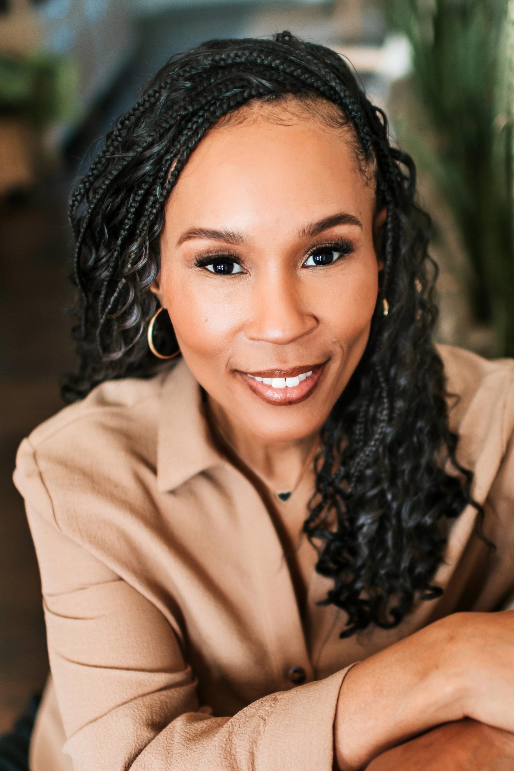 close up headshot of beautiful woman
