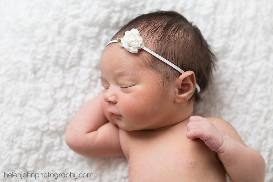 Newborn baby with headband