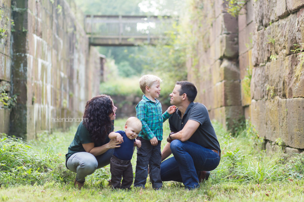 family of four outdoor portrait