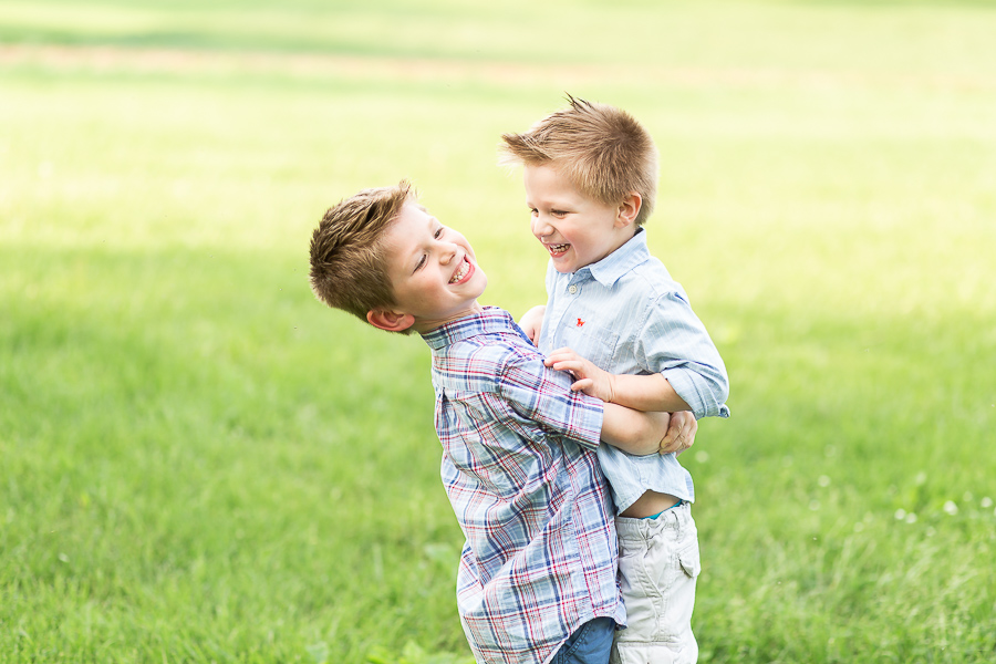 brothers laughing