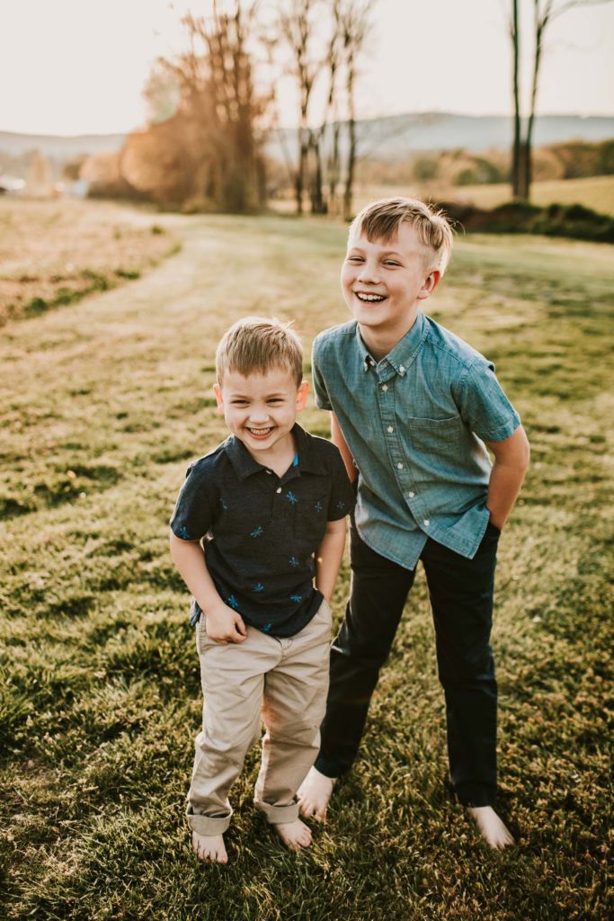 brothers laughing together