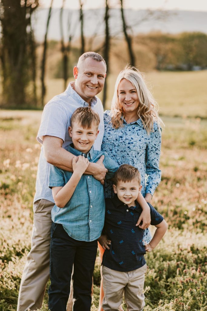 adorable family of four pose