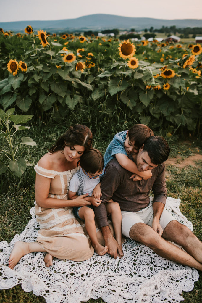 family session sunflowers maryland